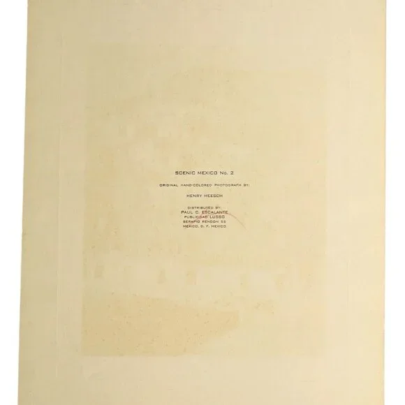 Scenic Mexico No. 2 Lithograph – Taxco Hillside by Henry Heesch, Vintage Print - Picture 5 of 5